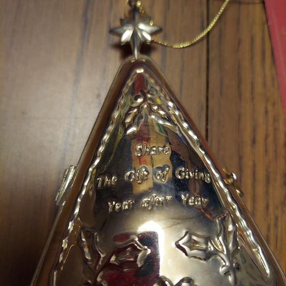 Lenox Christmas Ornament Silverplate Kirk Stieff Vintage 1990 Giving Tree W/ Tag - Picture 8 of 13